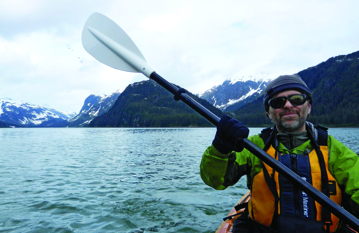 Adventure Life founder Brian Morgan kayaks in Glacier Bay National  Park in Alaska.
