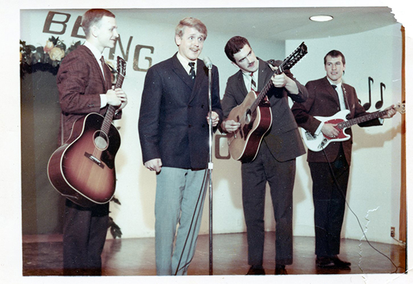 An early performance: Left to right: Funk, Collins, MacDonald and Quist.