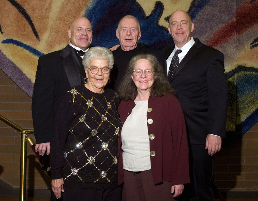 The Simmons family (front) mother Pat and sister Elizabeth Simmons-O’Neill, (back) brother David, father Don, and J.K. (Photo by Todd Goodrich)