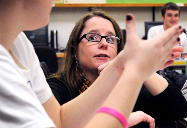 Anna was named Montana’s 2014 Teacher of the Year. (Photo by Michael Gallacher/Missoulian)