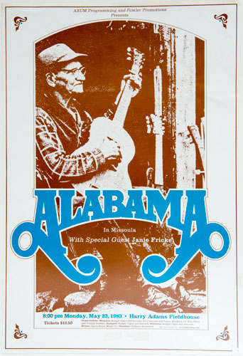 Alabama concert poster 1983