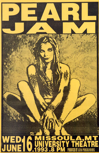 Pearl Jam's Poster for their 1993 Tour