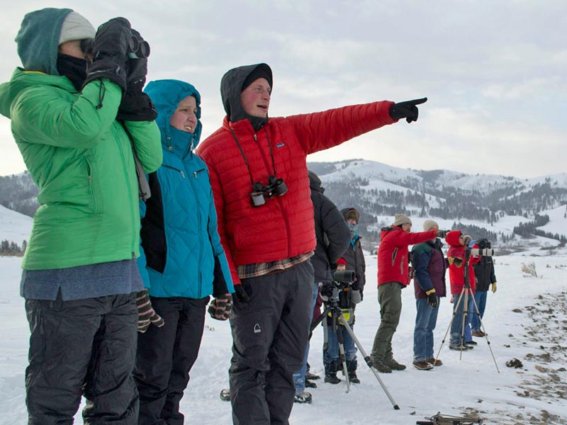 UM students enjoy class in Yellowstone National Park.