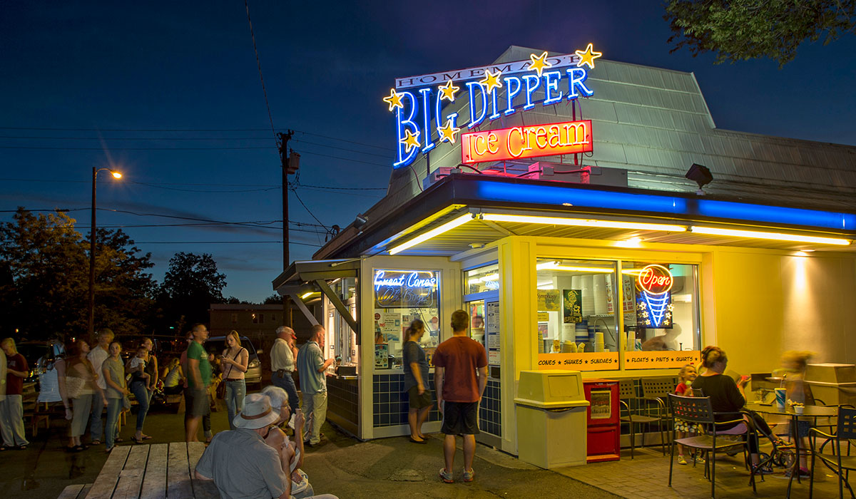 Missoula’s famous Big Dipper Ice Cream shop,
