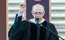 J.K. Simmons speaks at UM's Commencement in May.