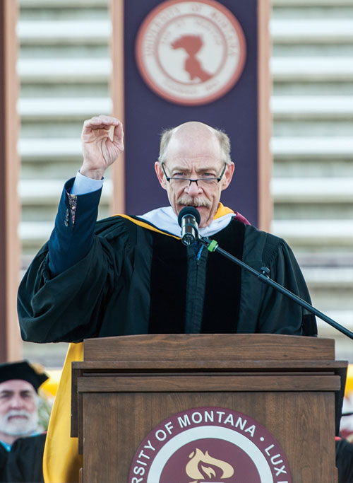 J.K. Simmons speaks at UM's Commencement in May.
