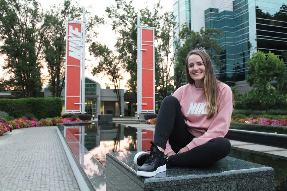UM student Ellie Hanousek spent her summer interning at Nike Inc. and already was hired to return as a financial analyst at the Fortune 500 company in fall 2019 after her senior year. 