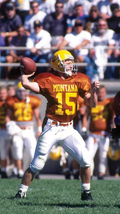 Dave Dickenson threw for 5,676 yards and 51 touchdowns during his record-setting senior season at UM. 