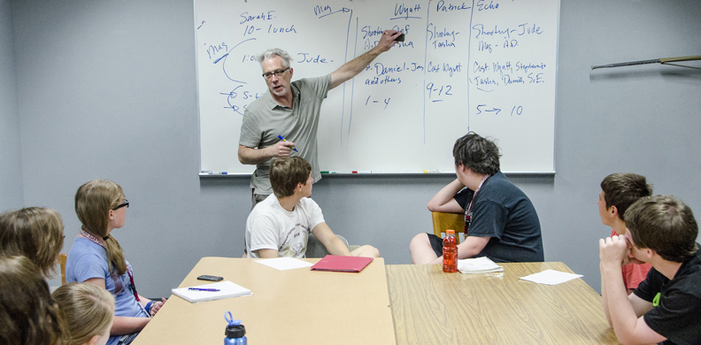 Students listen to UM Professor Michael Murphy in the Understanding and Making Movies class. 