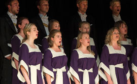 The Academic Student Choir Pedavoces of Finland performs in the Music Recital Hall during the 2013 International Choral Festival. The triennial event celebrates its tenth anniversary this summer.