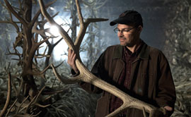 Biologist Doug Emlen in a scene from “Nature’s Wildest Weapons: Horns, Tusks and Antlers” (Photo by Stuart Dunn)