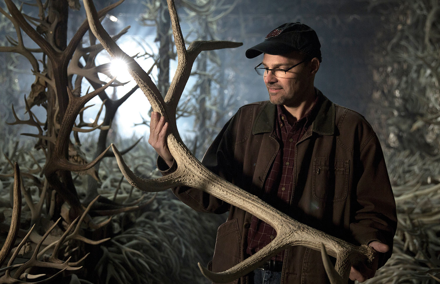 Biologist Doug Emlen in a scene from “Nature’s Wildest Weapons: Horns, Tusks and Antlers” (Photo by Stuart Dunn)