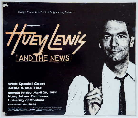Huey Lewis Concert Poster 1984