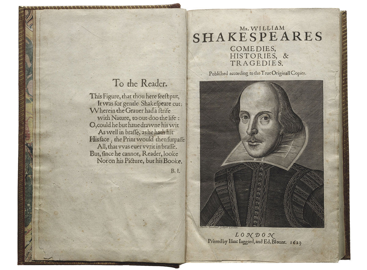The First Folio (Photo courtesy of The Folger Shakespeare Library)