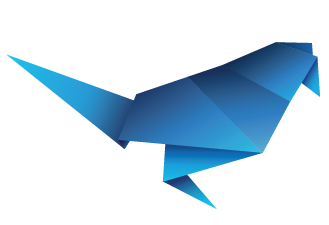 origami bluebird illustration