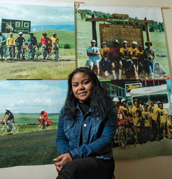 UM student Meshayla Cox sits inside the Watani House, which serves as headquarters for UM's Black Student Union