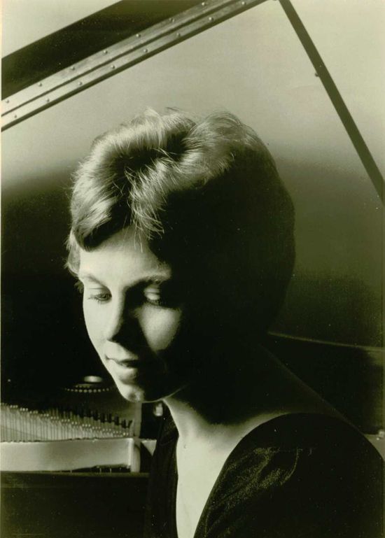 black and white photo of young Barbara Blegen